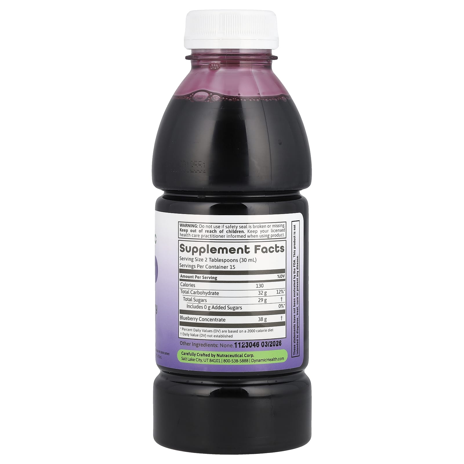 Blueberry Concentrate by Dynamic Health - No Added Sugar, 16 fl oz - Image 2