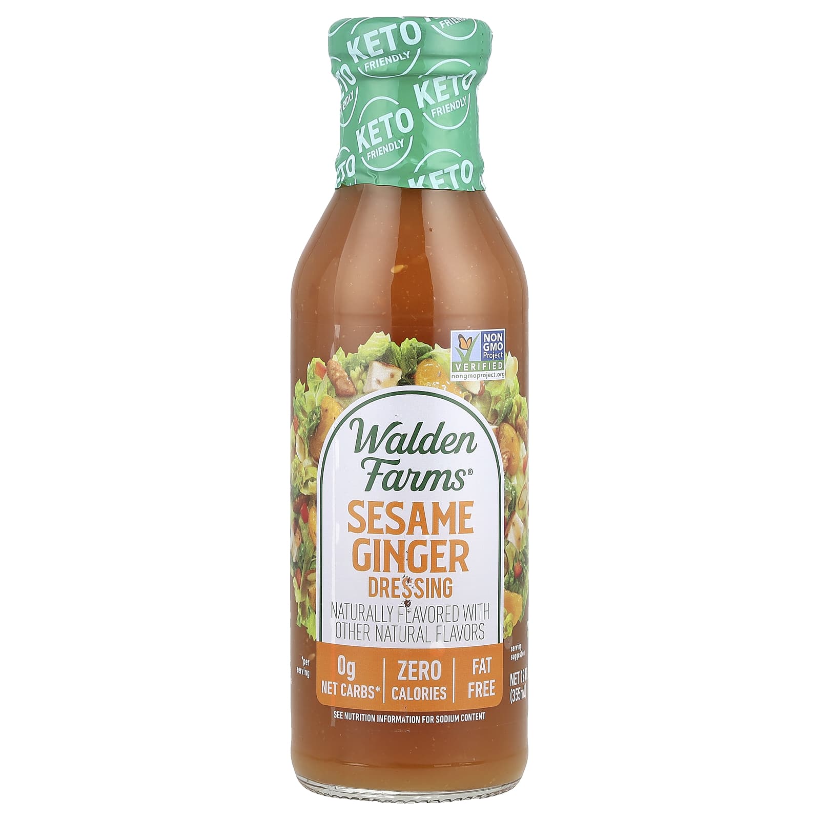 Walden Farms, Sesame Ginger Dressing, 12 fl oz (355 ml) - Image 1