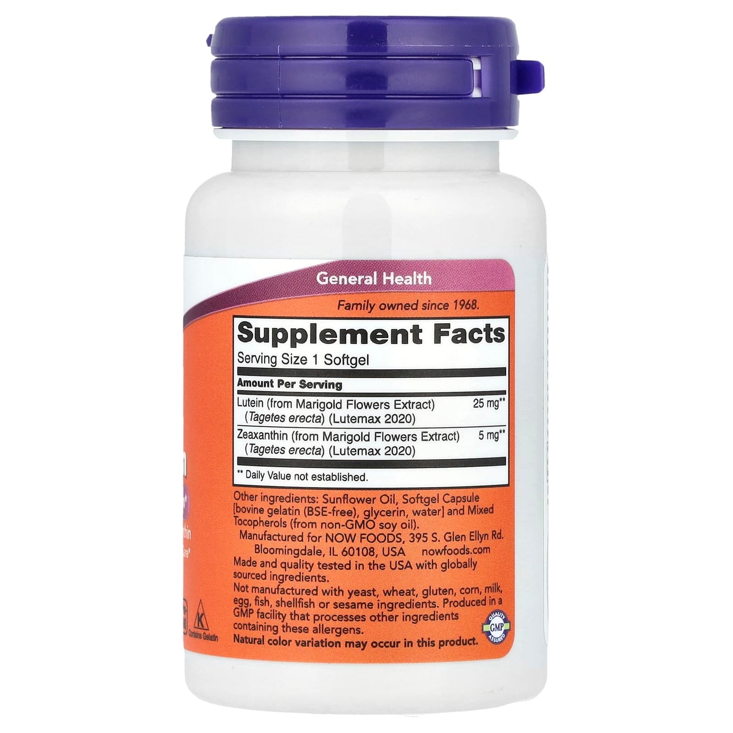 NOW Foods, Lutein & Zeaxanthin , 120 Softgels - Image 2