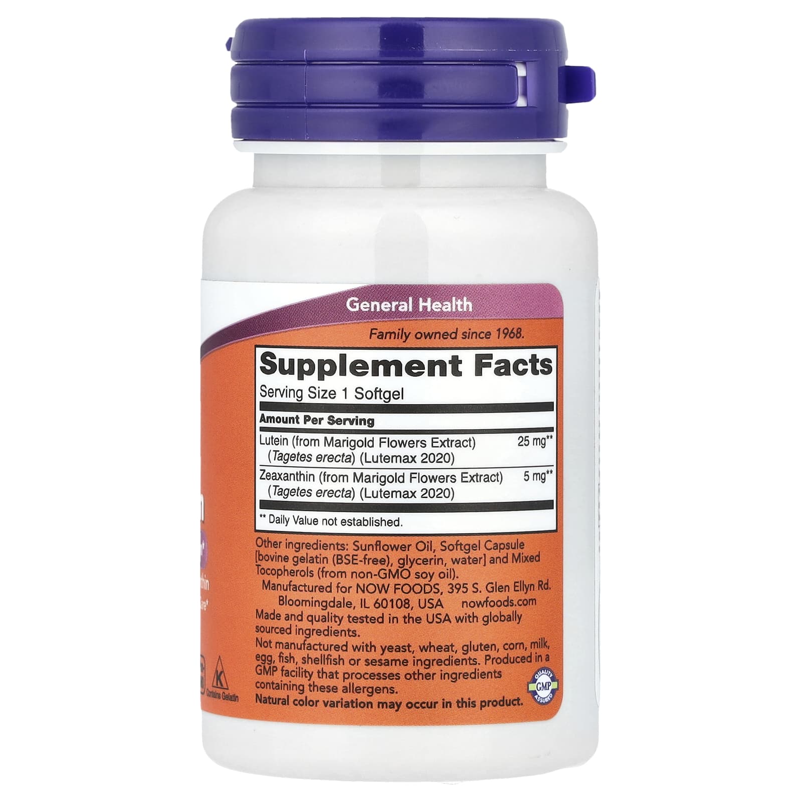 NOW Foods, Lutein & Zeaxanthin , 120 Softgels - Image 2