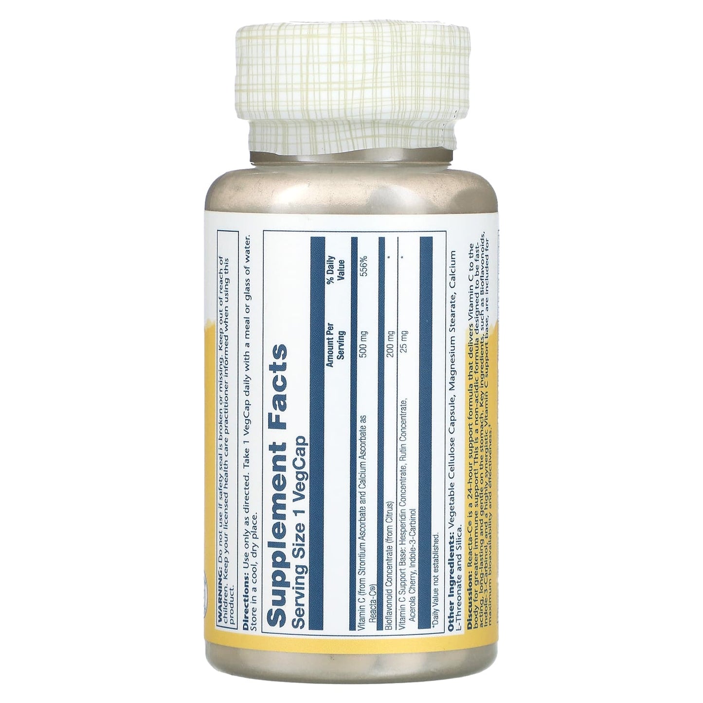 Solaray, Reacta-C, 500 mg, 60 VegCaps - Image 2