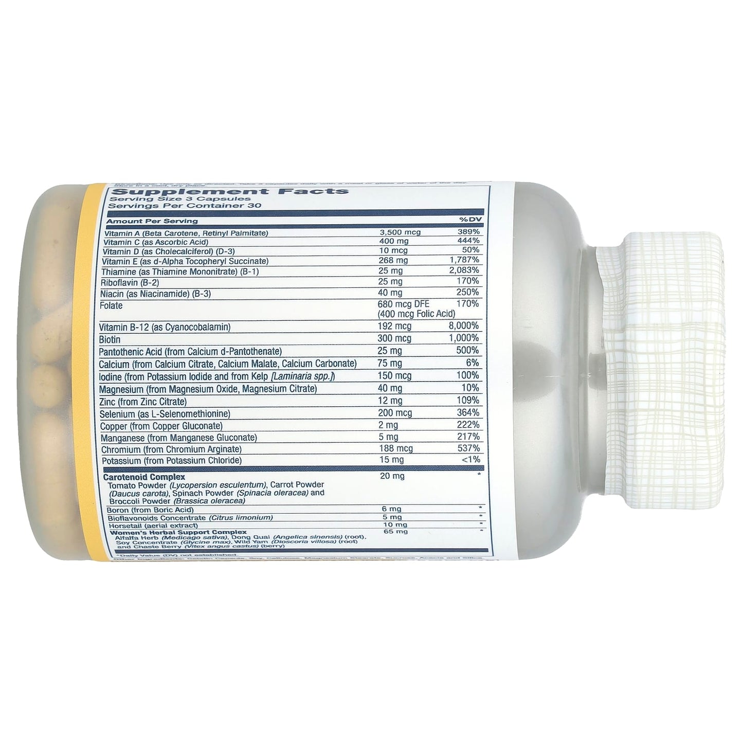 Solaray, Women's Golden Multivitamin, 90 Capsules - Image 2
