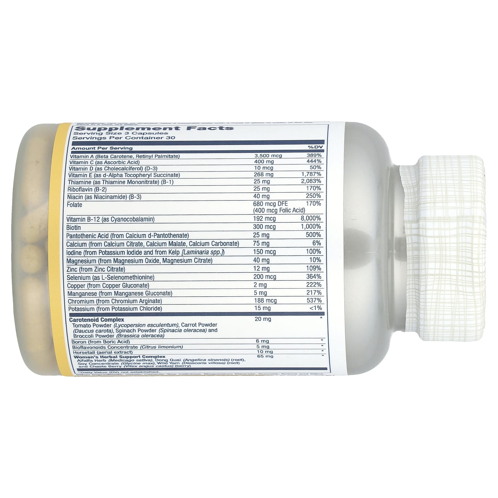 Solaray, Women's Golden Multivitamin, 90 Capsules - Image 2