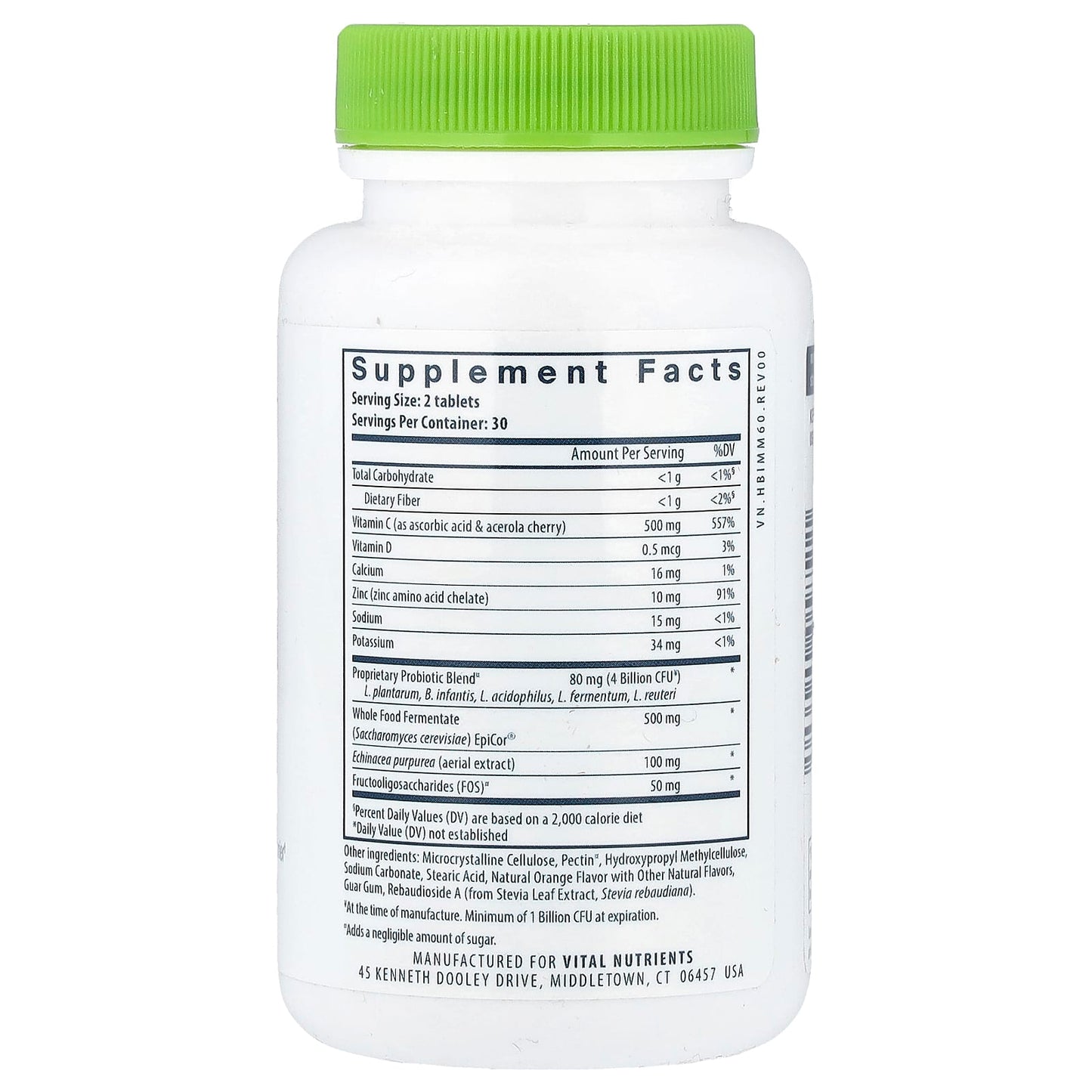 Vital Nutrients, Hyperbiotics®, Leaky Gut Defense Probiotic, 60 Vegan Tablets - Image 2
