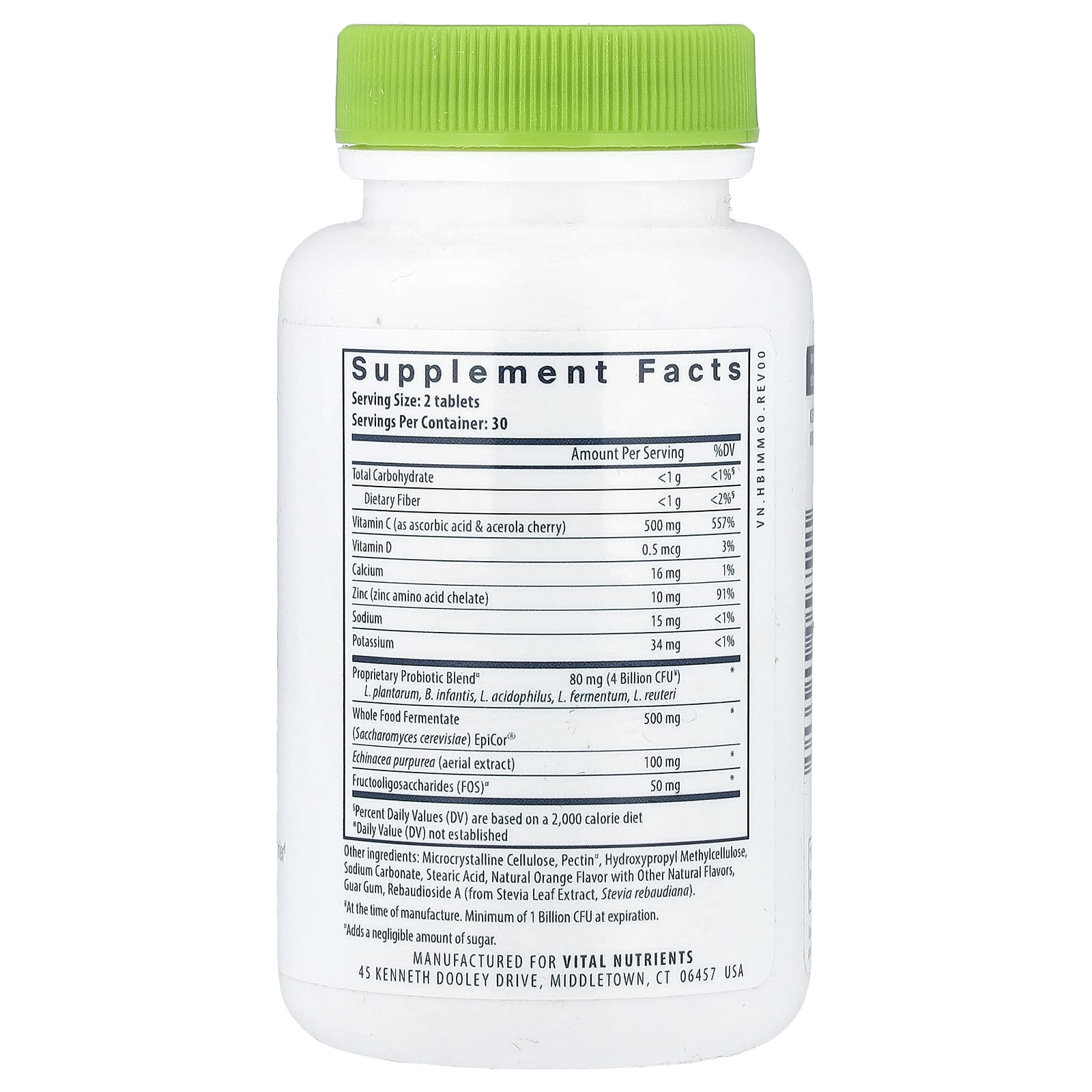 Vital Nutrients, Hyperbiotics®, Leaky Gut Defense Probiotic, 60 Vegan Tablets - Image 2