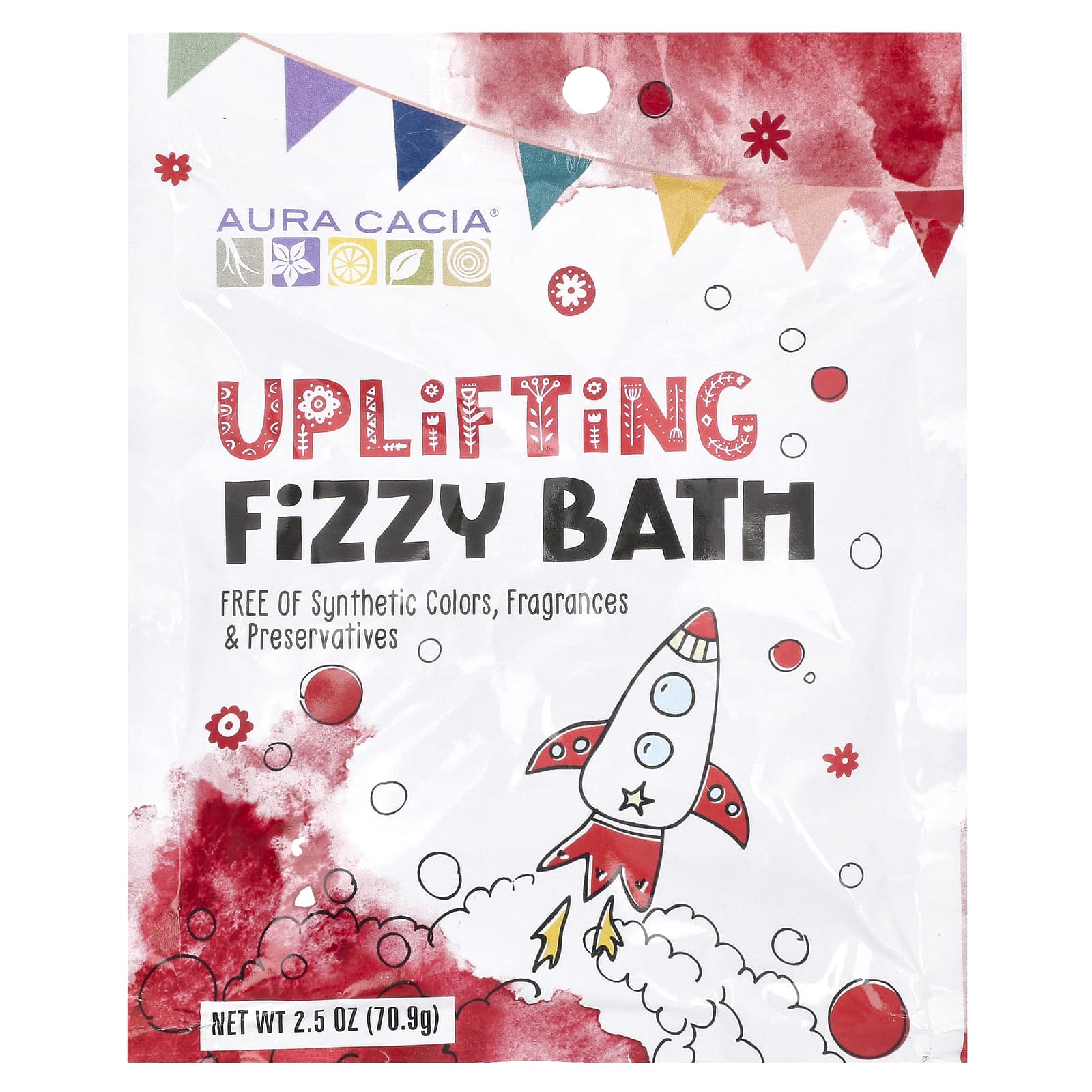 Aura Cacia Uplifting Fizzy Bath for Kids - Citrus & Lavender - Image 1