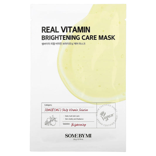 SOME BY MI, Real Vitamin, Brightening Care Beauty Mask, 1 Sheet, 0.70 oz (20 g) - Image 1