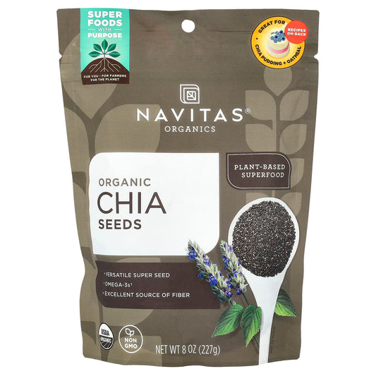 Navitas Organics, Organic Chia Seeds, 8 oz (227 g) - Image 1