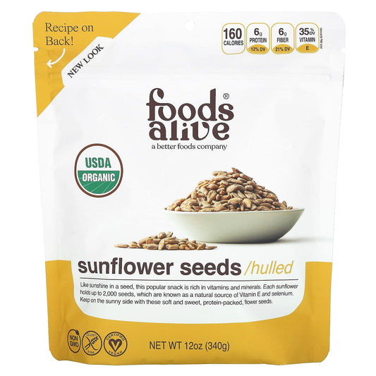 Nutrient-Rich Organic Sunflower Seeds by Foods Alive, 12 oz - Image 1