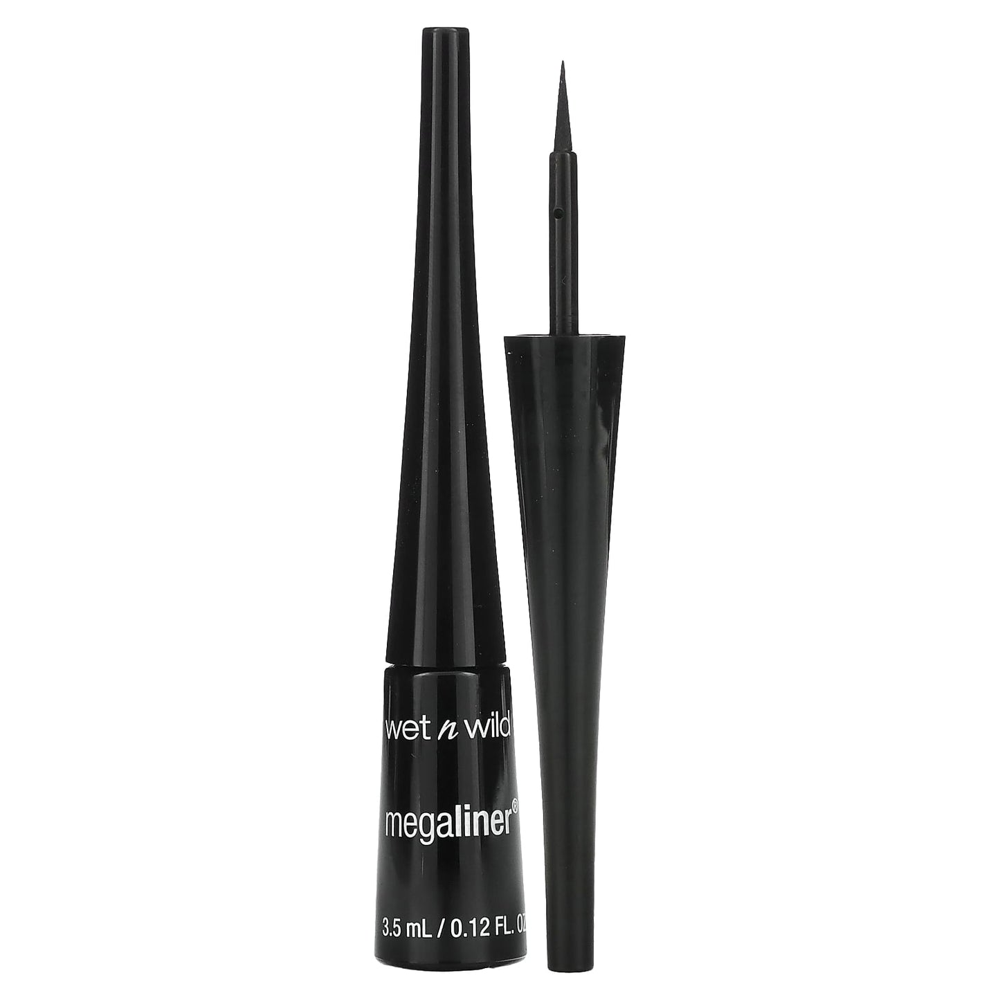 wet n wild, MegaLiner, Liquid Eyeliner, C871A Black, 0.12 fl oz (3.5 ml) - Image 1