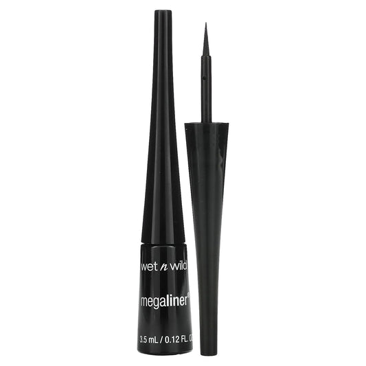 wet n wild, MegaLiner, Liquid Eyeliner, C871A Black, 0.12 fl oz (3.5 ml) - Image 1