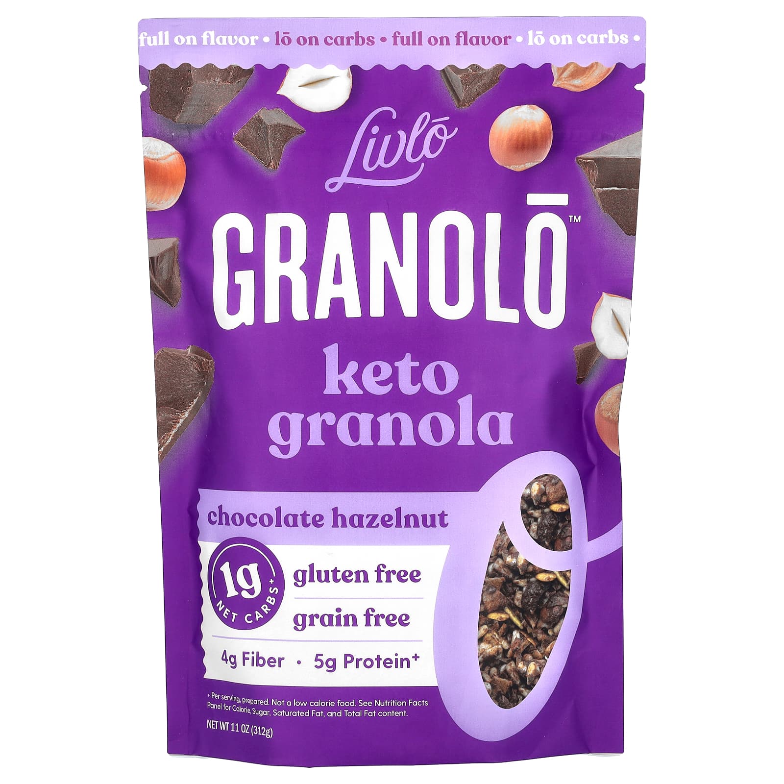 Livlo, Granolo, Keto Granola, Chocolate Hazelnut, 11 oz (312 g) - Image 1