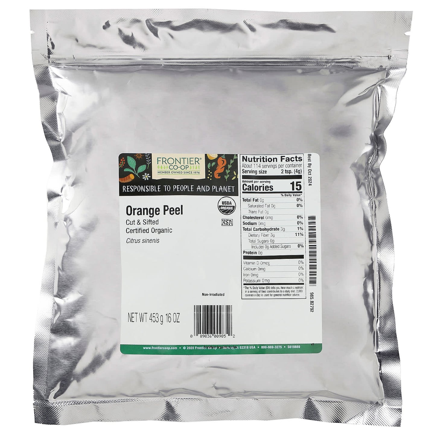 Organic Orange Peel for Baking, Tea & More - 16 oz - Image 2