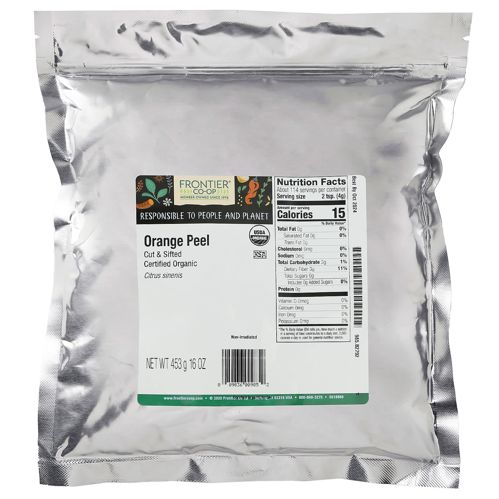 Organic Orange Peel for Baking, Tea & More - 16 oz - Image 2