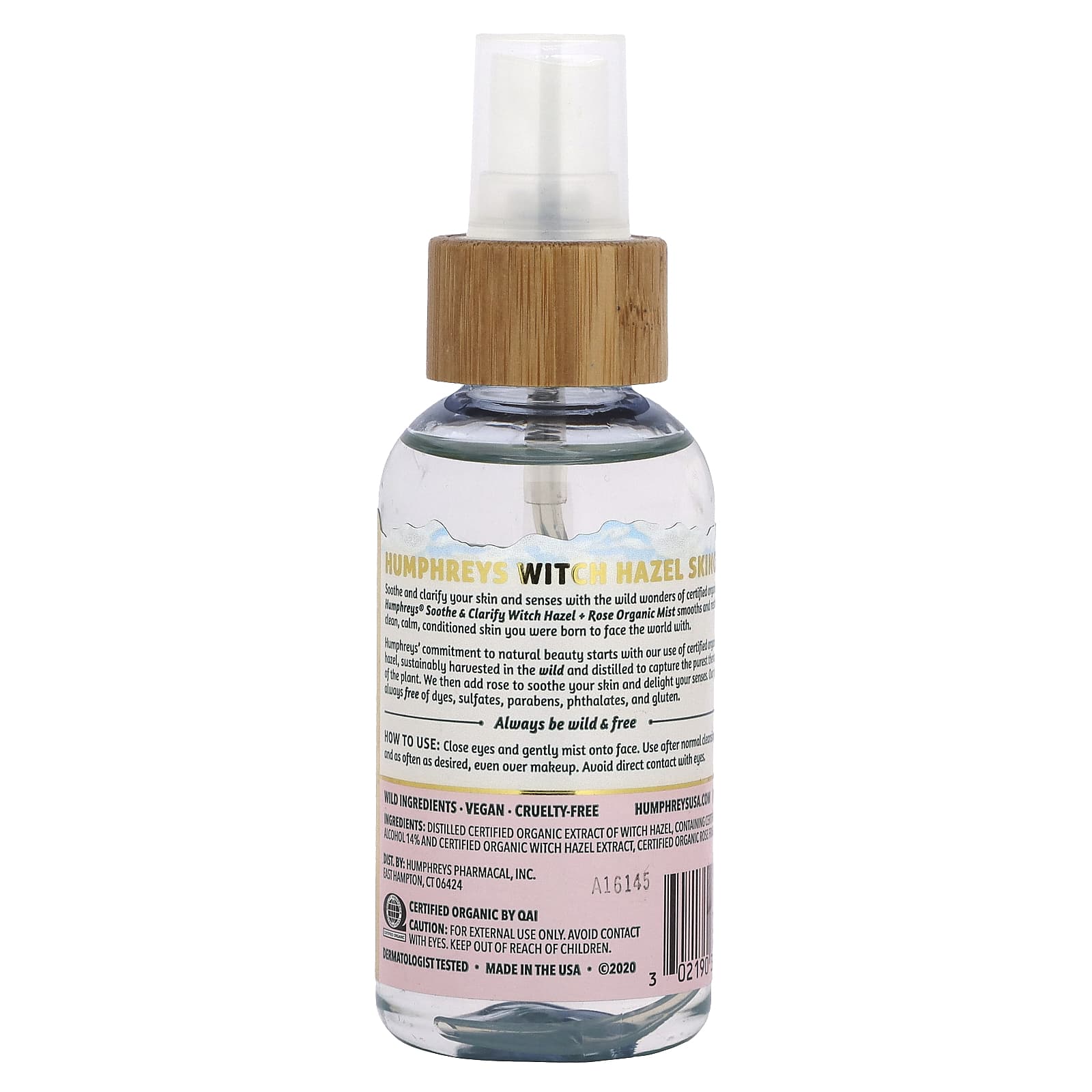 Organic Witch Hazel Skin Soothing Mist with Rose for Glowing Complexion, 3.3 fl oz - Image 2