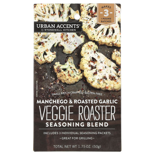 Urban Accents, Veggie Roaster Seasoning Blend, Manchego & Roasted Garlic, 1.75 oz (50 g) - Image 1
