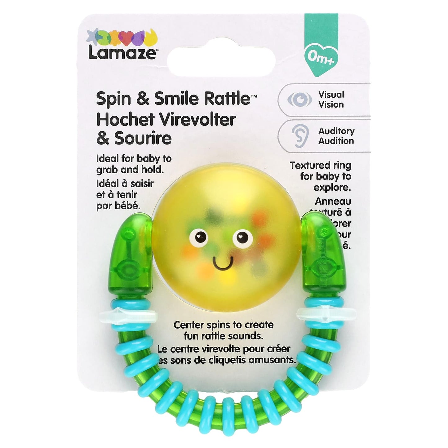 Lamaze, Spin & Smile Rattle, 0+ Months, 1 Count - Image 1