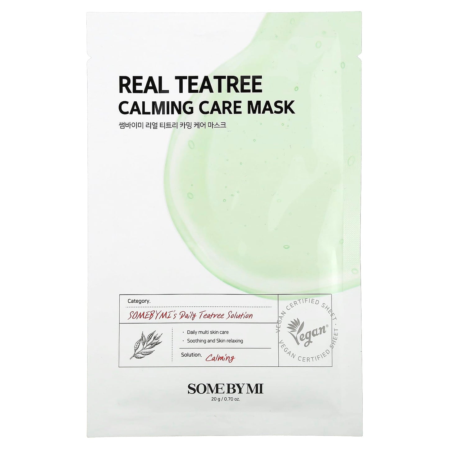 SOME BY MI, Real Tea Tree, Calming Care Beauty Mask, 1 Sheet, 0.70 oz (20 g) - Image 1