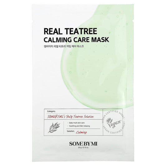 SOME BY MI, Real Tea Tree, Calming Care Beauty Mask, 1 Sheet, 0.70 oz (20 g) - Image 1