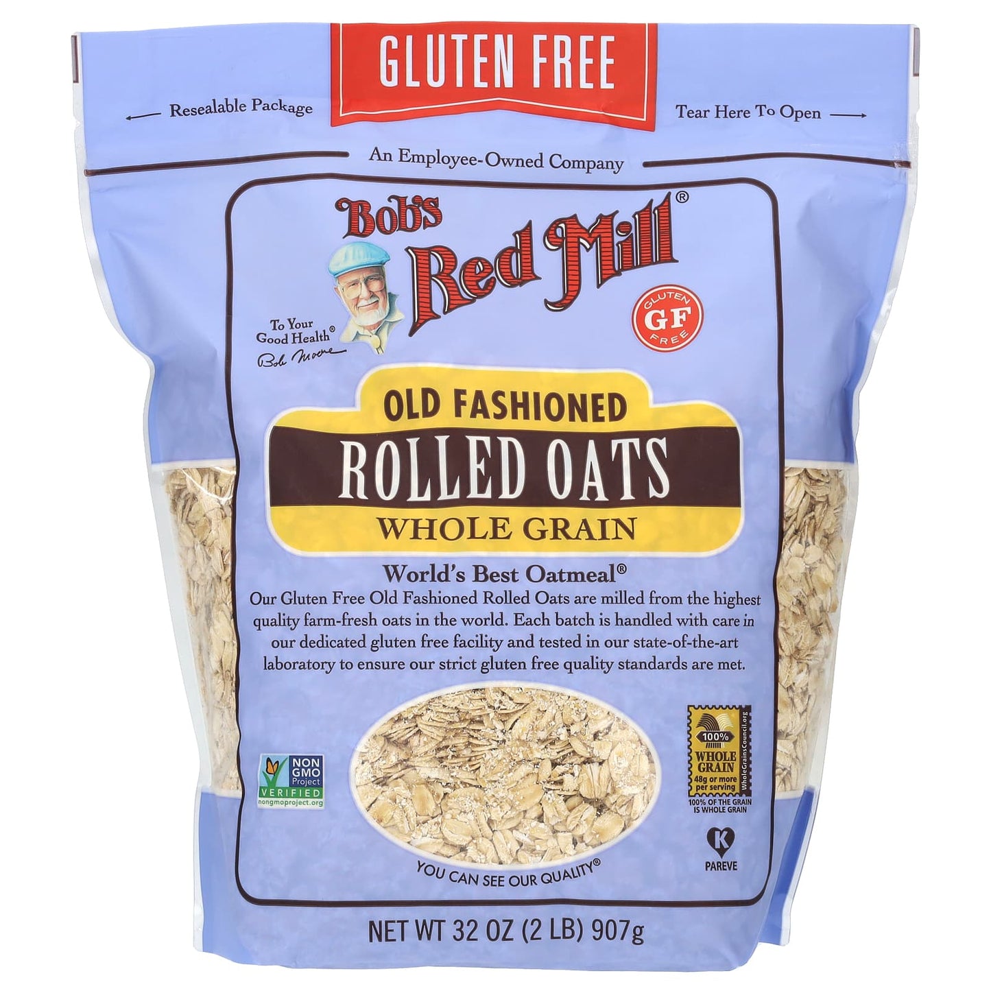 Gluten-Free Whole Grain Rolled Oats | Old Fashioned, 32 oz - Image 1
