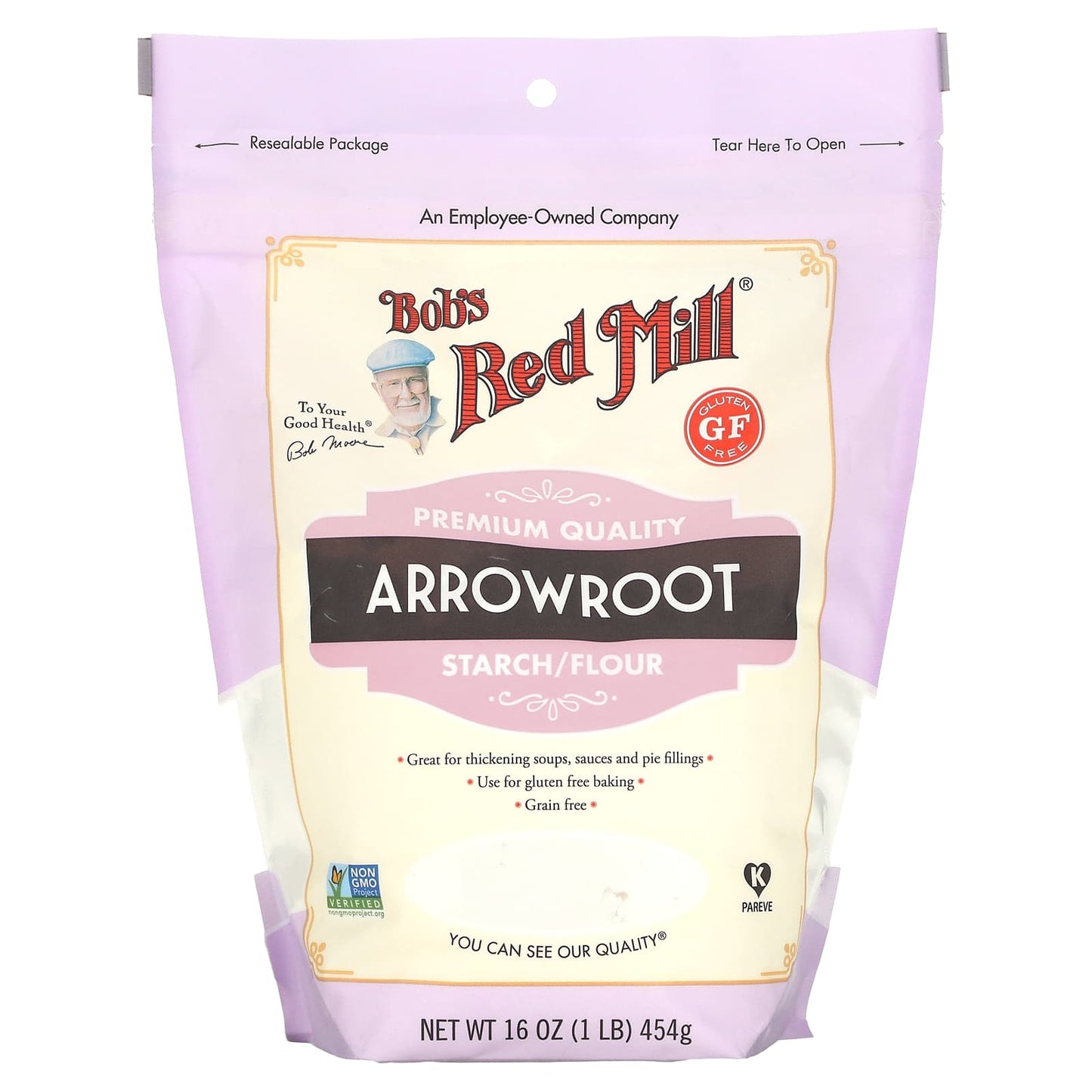 Gluten-Free Arrowroot Starch/Flour by Bob's Red Mill, 16 oz - Image 1
