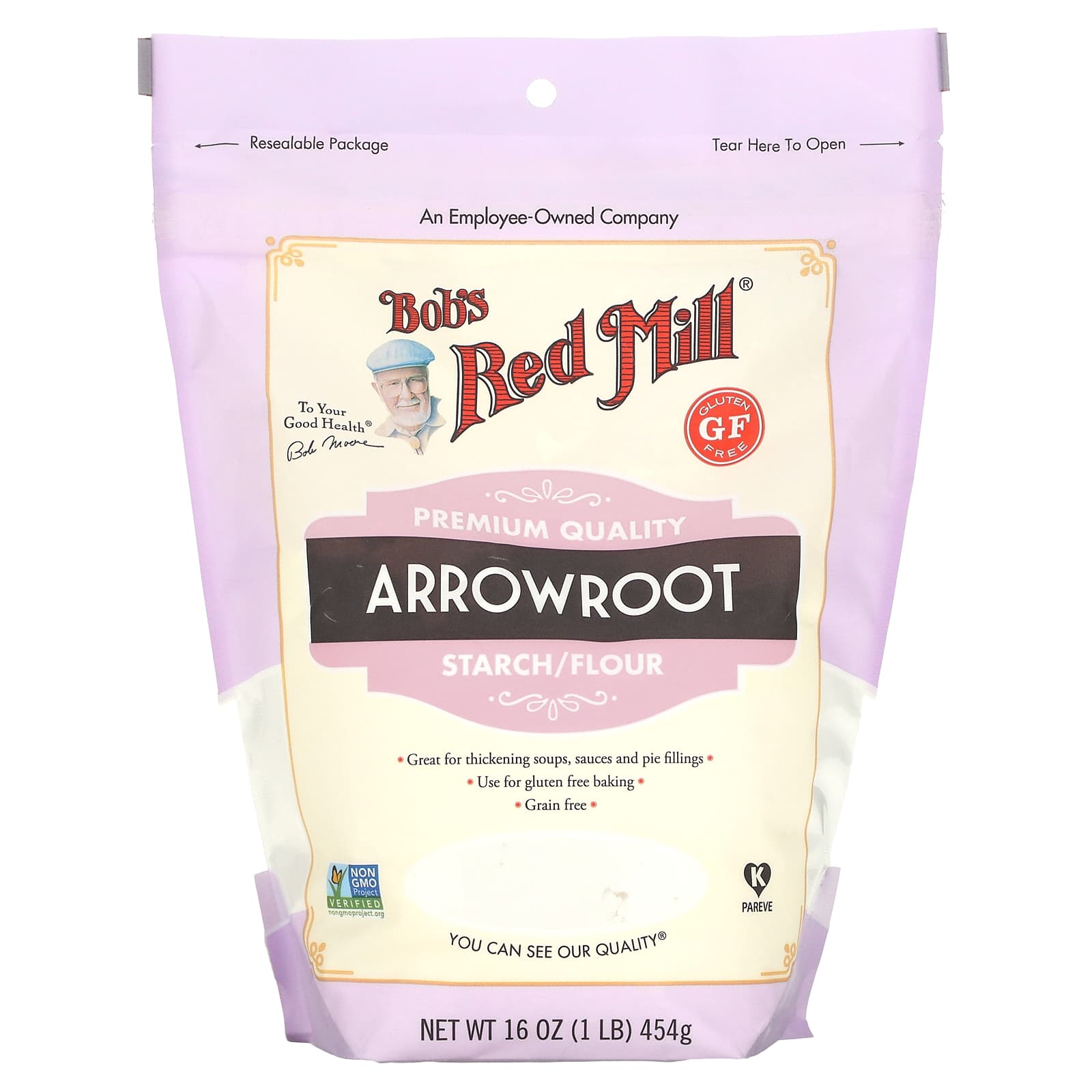 Gluten-Free Arrowroot Starch/Flour by Bob's Red Mill, 16 oz - Image 1