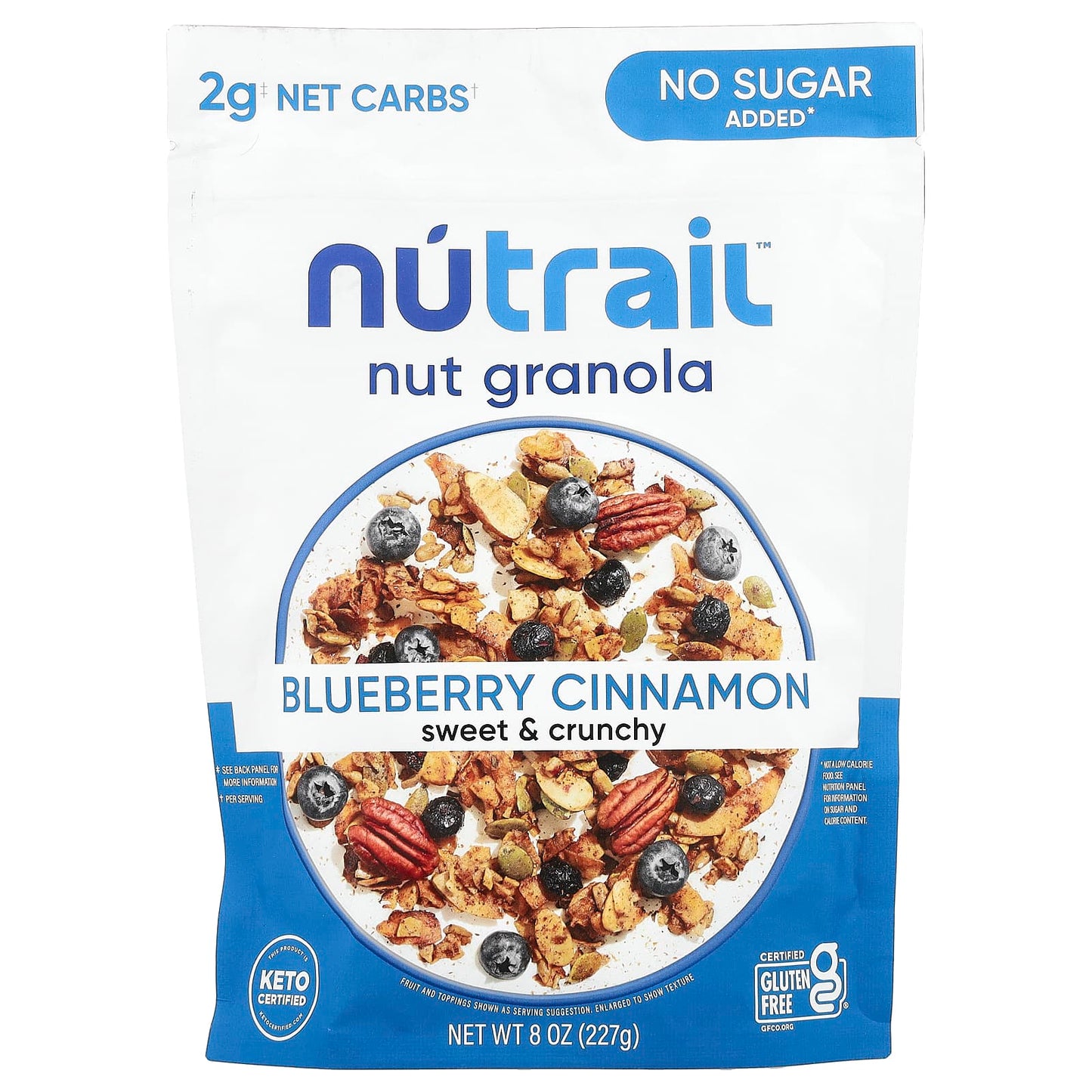 NuTrail, Nut Granola, Blueberry Cinnamon, 8 oz (227 g) - Image 1