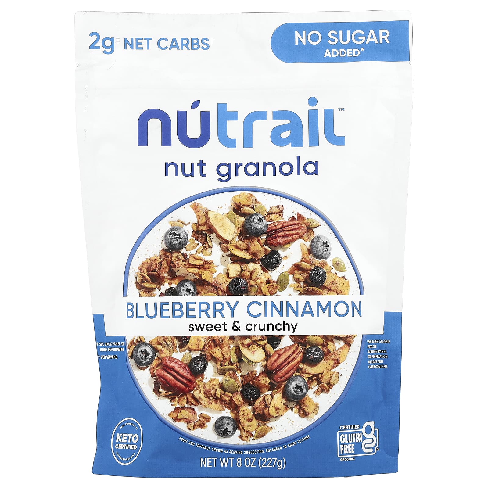 NuTrail, Nut Granola, Blueberry Cinnamon, 8 oz (227 g) - Image 1