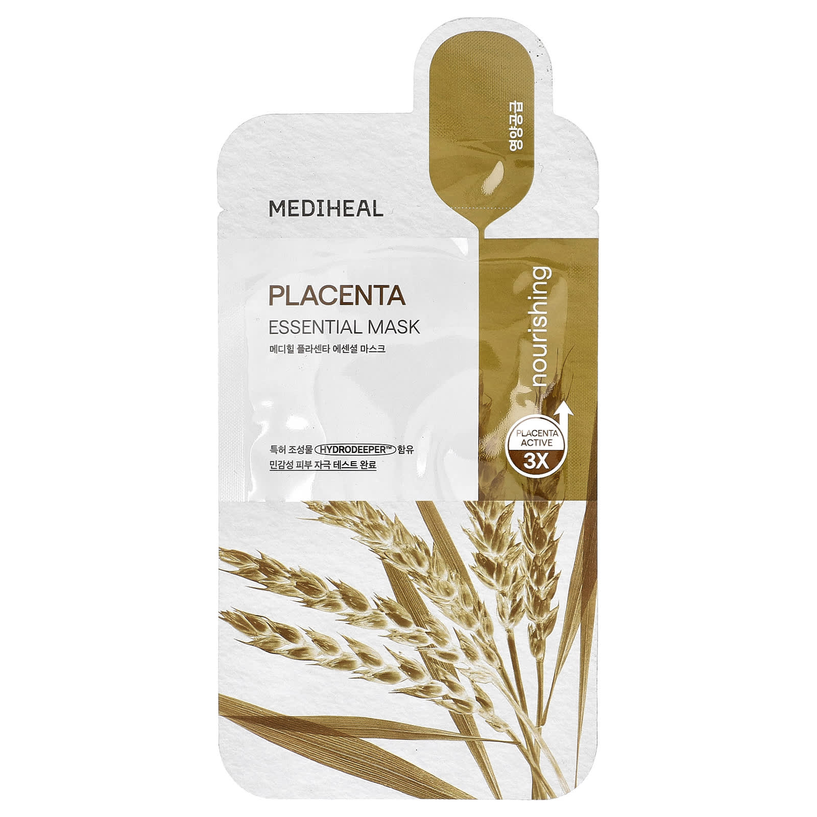 MEDIHEAL, Placenta, Essential Beauty Mask, 1 Sheet, 0.81 fl oz (24 ml) - Image 1