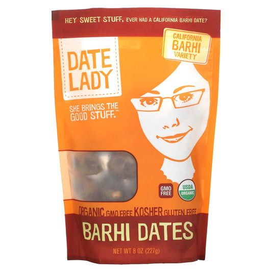 Organic California Barhi Dates by Date Lady, 8oz (227g) - Image 1