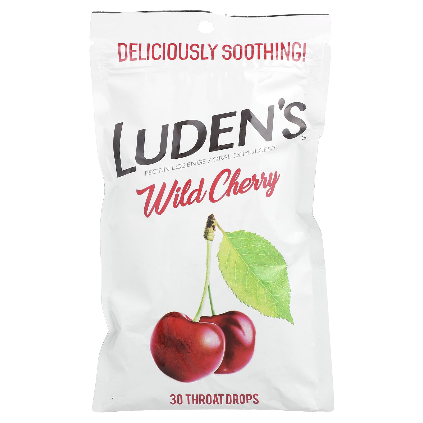 Luden's, Pectin Lozenge/Oral Demulcent, Wild Cherry, 30 Throat Drops - Image 1