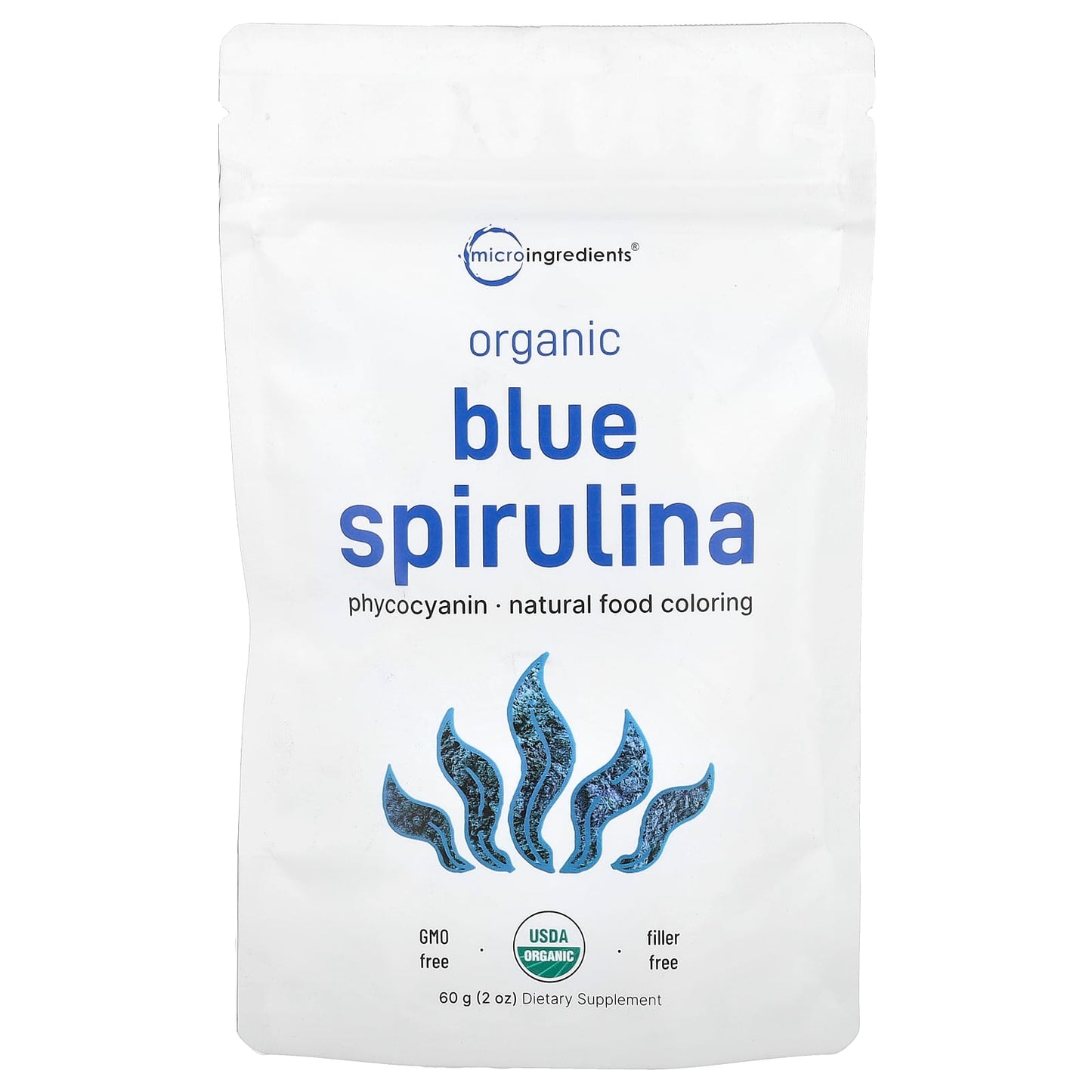 Micro Ingredients, Organic Blue Spirulina, 2 oz (60 g) - Image 1