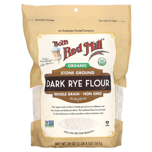 Organic Dark Rye Flour by Bob's Red Mill - 20 oz (567g) - Image 1