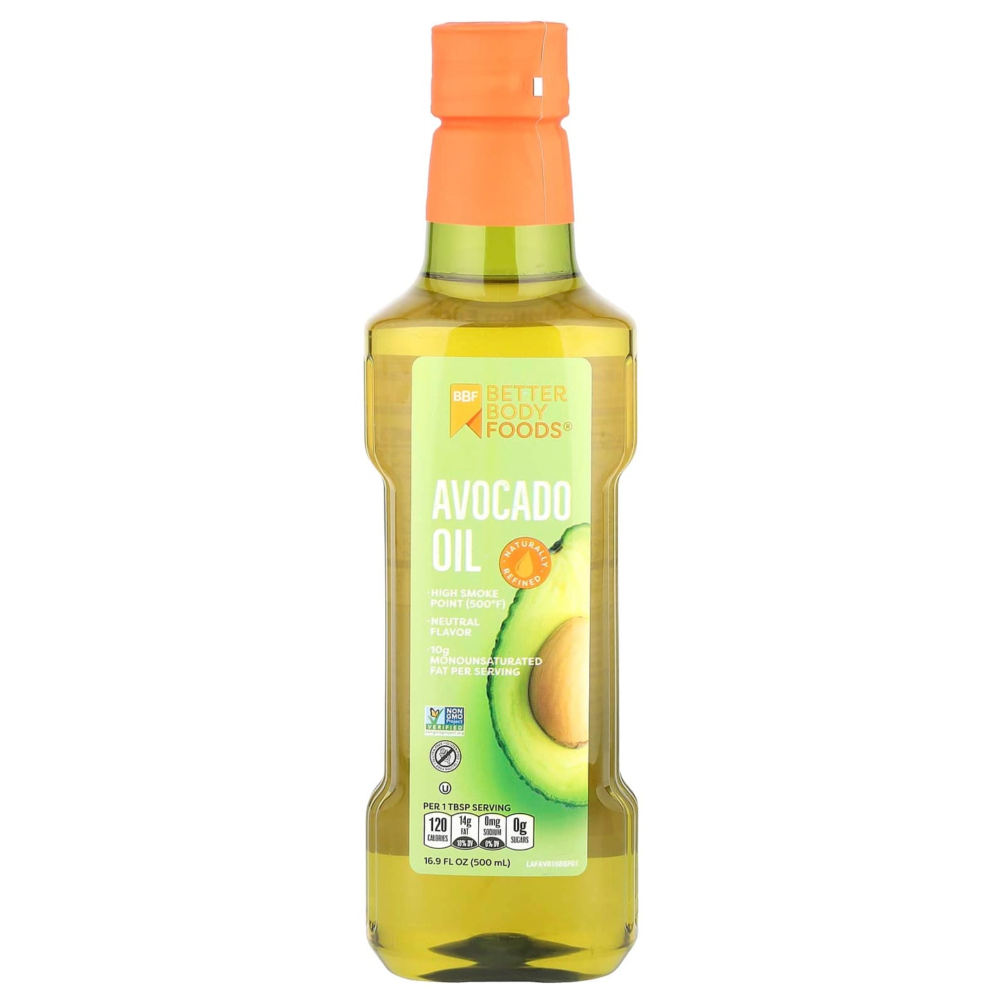 Avocado Oil by BetterBody Foods, 16.9 fl oz, Non-GMO, Gluten-Free - Image 1