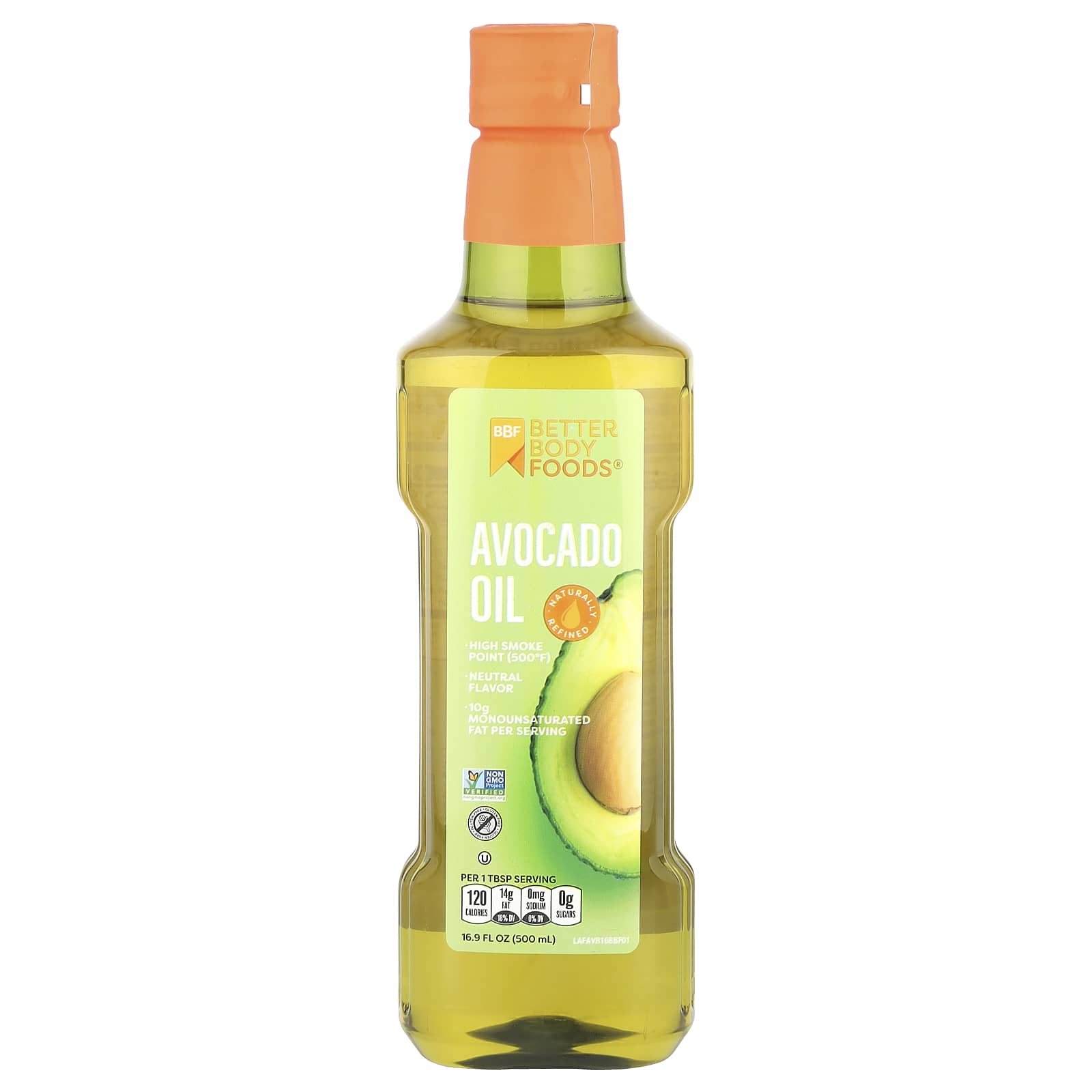 Avocado Oil by BetterBody Foods, 16.9 fl oz, Non-GMO, Gluten-Free - Image 1