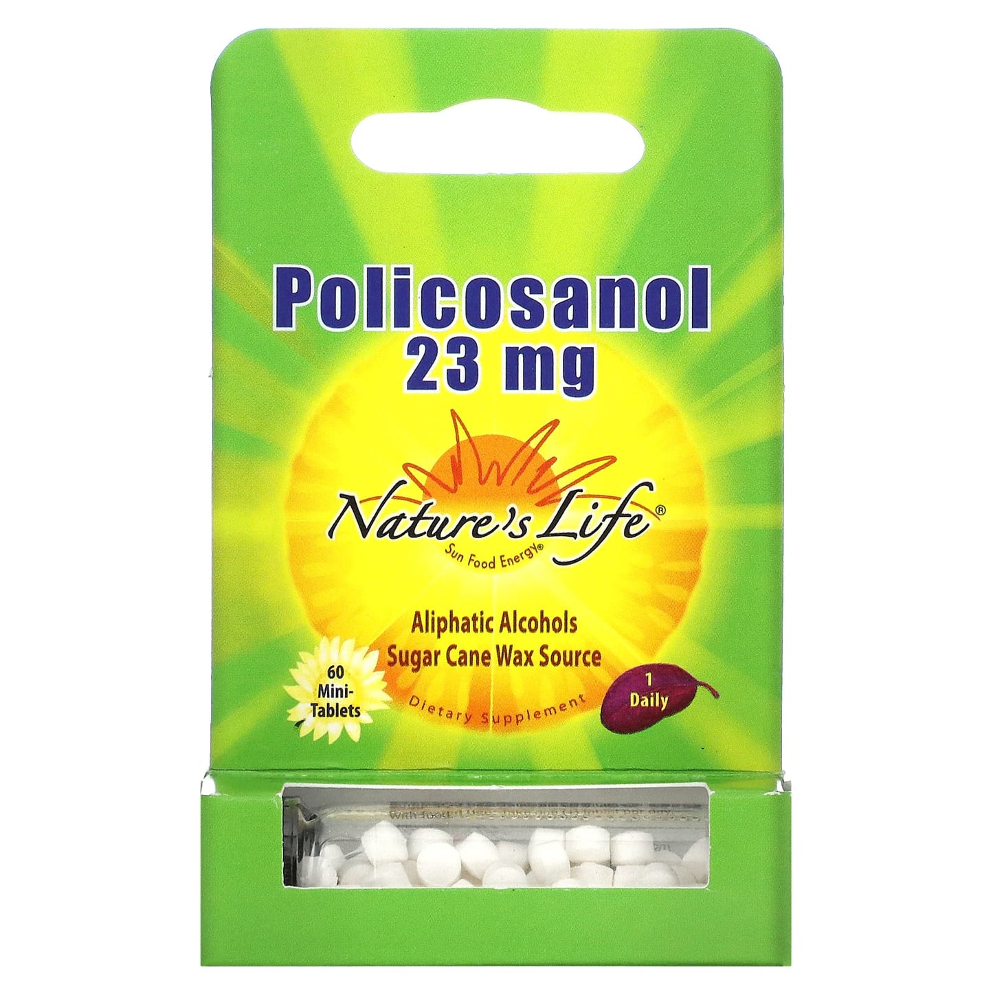 Nature's Life, Policosanol, 23 mg, 60 Mini-Tablets - Image 1