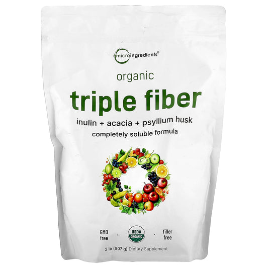 Micro Ingredients, Organic Triple Fiber, 2 lb (907 g) - Image 1