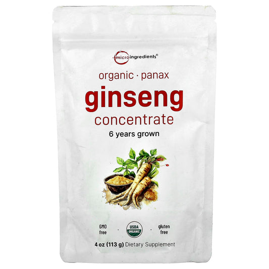 Micro Ingredients, Organic Panax Ginseng Concentrate, 4 oz (113 g) - Image 1