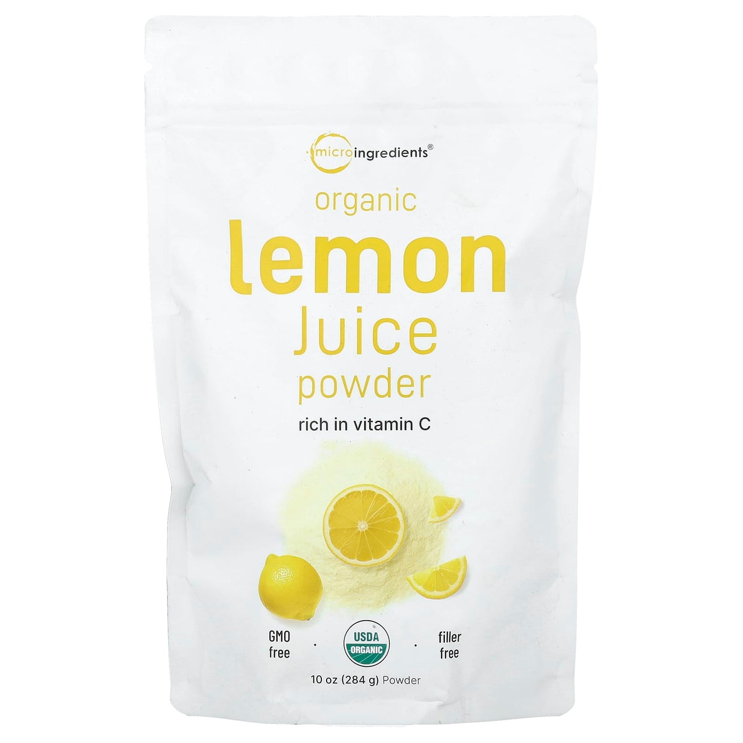 Micro Ingredients, Organic Lemon Juice Powder, 10 oz (284 g) - Image 1