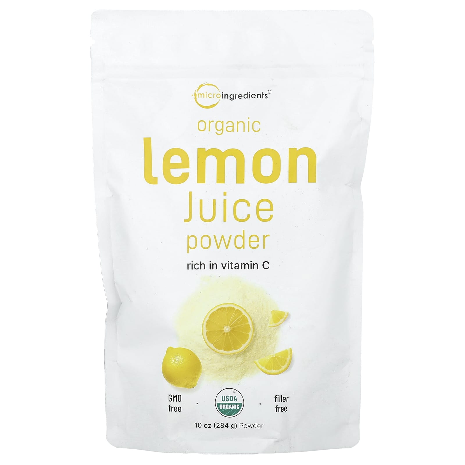 Micro Ingredients, Organic Lemon Juice Powder, 10 oz (284 g) - Image 1
