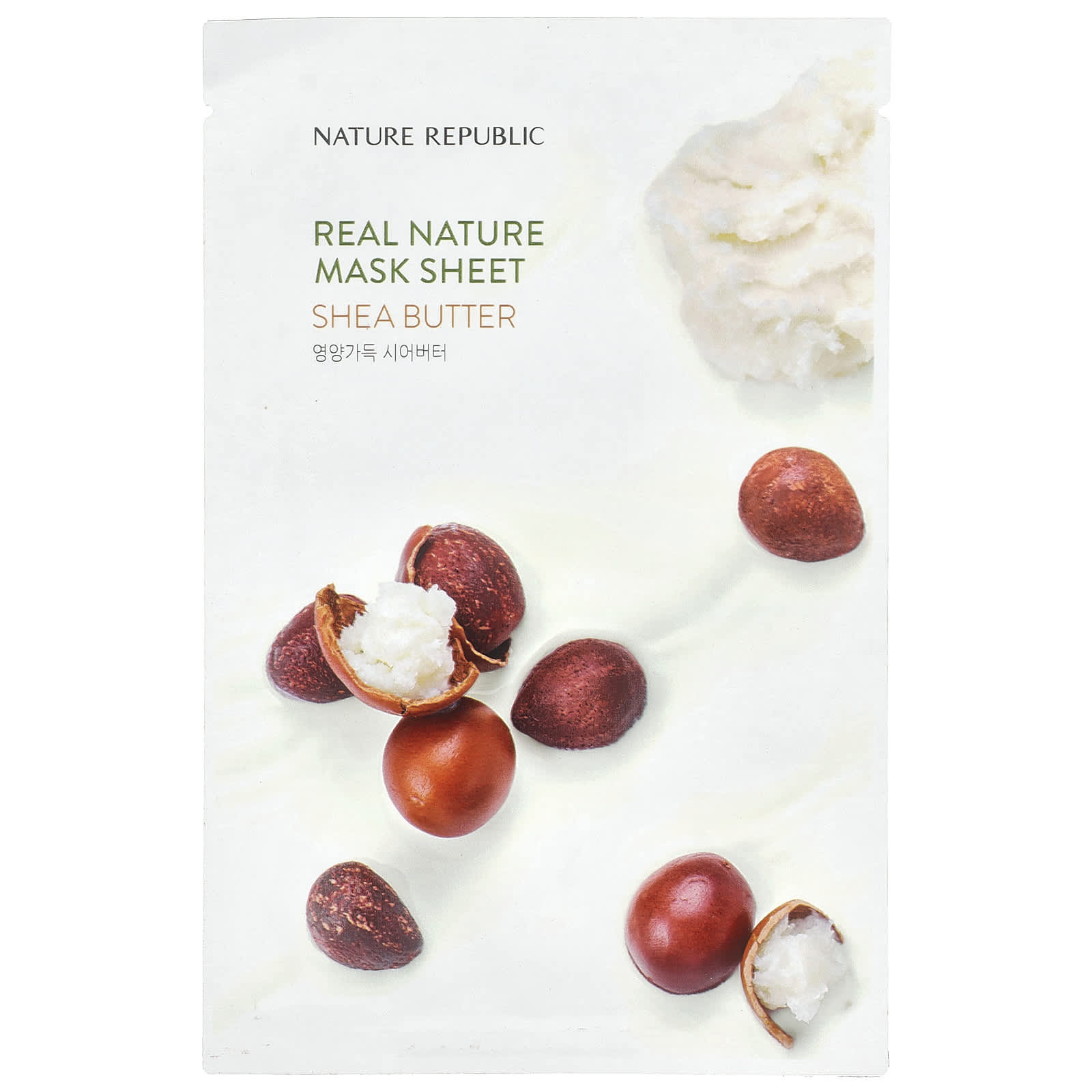 Nature Republic, Real Nature Beauty Mask Sheet, Shea Butter, 1 Sheet, 0.77 fl oz (23 ml) - Image 1