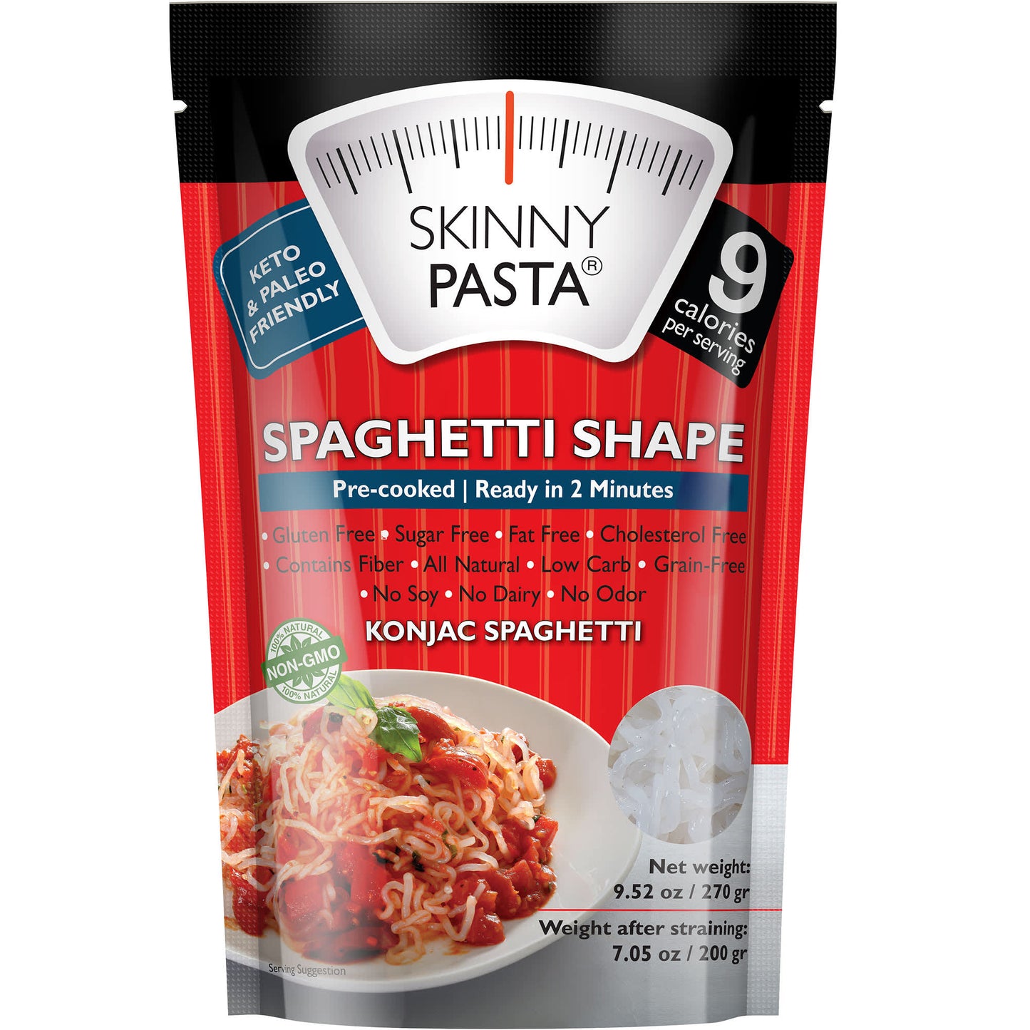 Skinny Pasta, Spaghetti Shape, Konjac , 9.52 oz (270 g) - Image 1