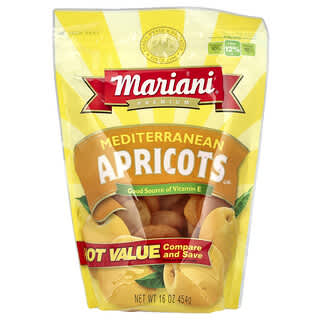 Mariani Mediterranean Apricots - 16 oz (454g) - Rich in Fiber, Vitamin E & Potas