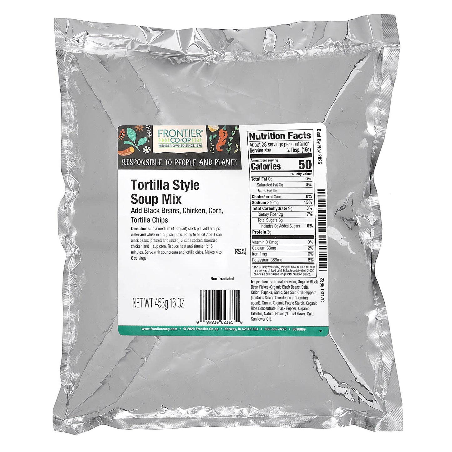 Frontier Co-op Tortilla Style Soup Mix - 16 oz - Image 2