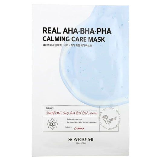 SOME BY MI, Real AHA BHA PHA Calming Care Beauty Mask, 1 Sheet, 0.7 oz (20 g) - Image 1