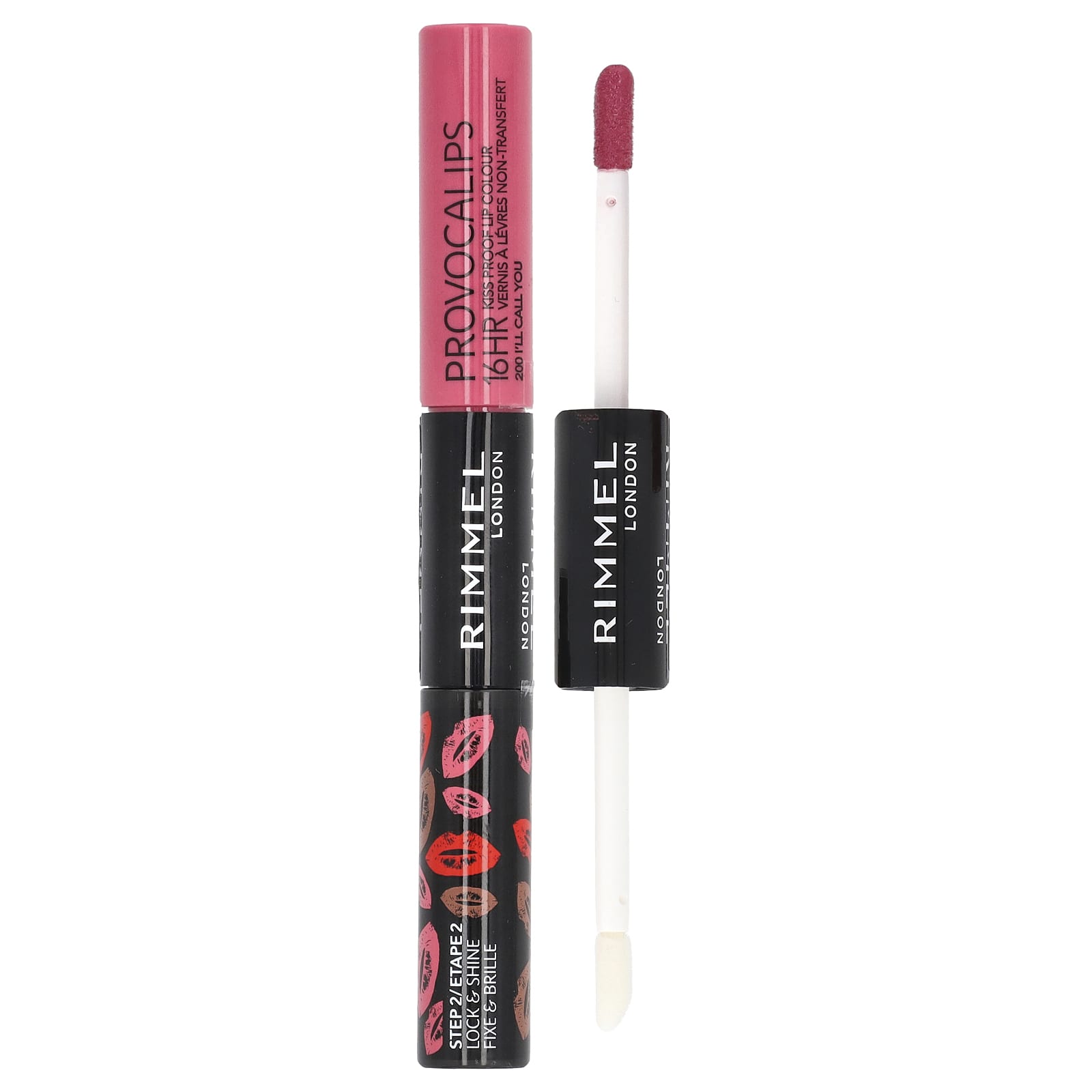 Rimmel London, Provocalips, 16HR Kiss Proof Lip Color, 200 I'll Call You, 0.14 fl oz (4 ml) / 0.1 fl oz (3 ml) - Image 1