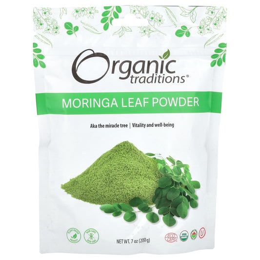 Organic Traditions, Moringa Leaf Powder, 7 oz (200 g) - Image 1