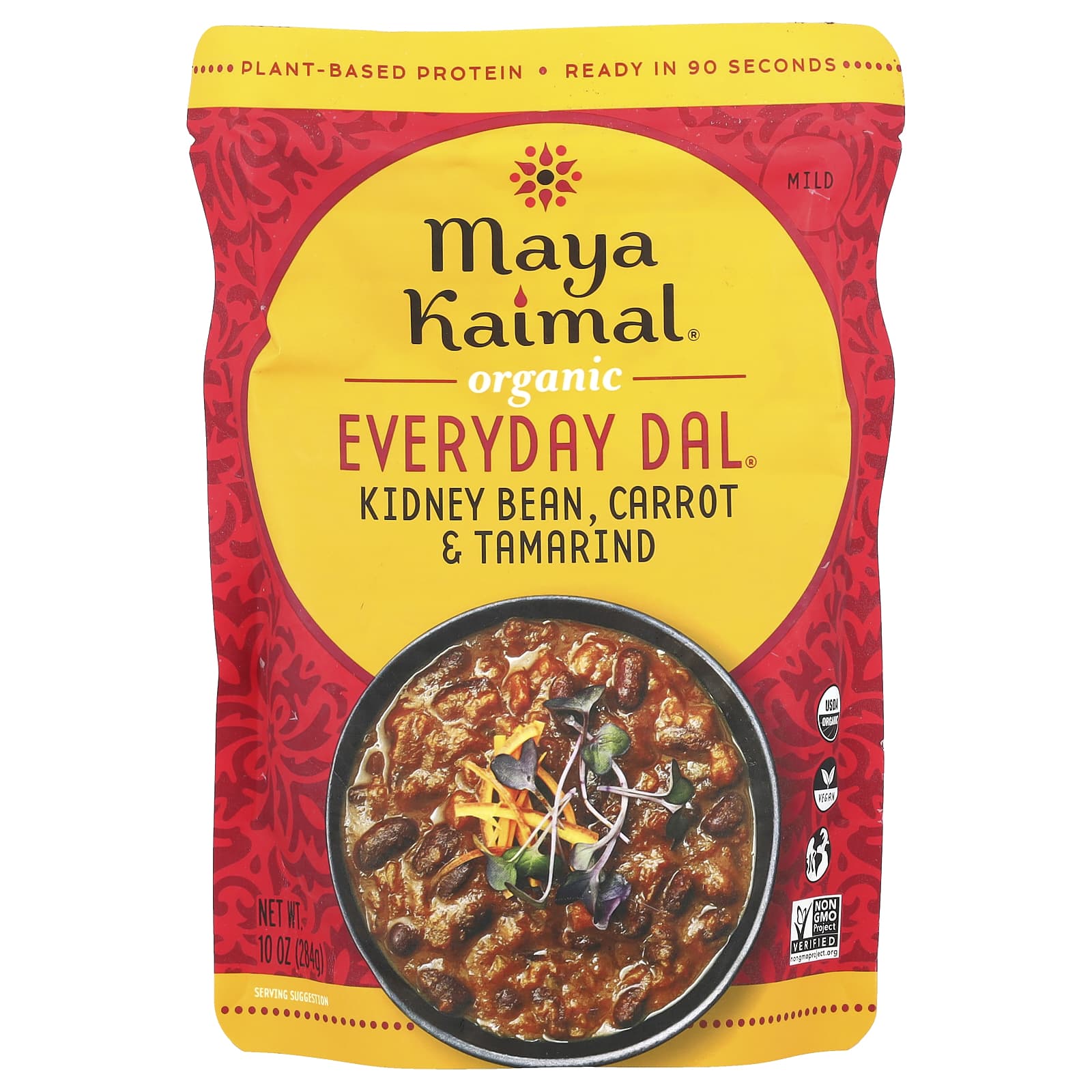 Maya Kaimal, Organic, Everyday Dal®, Kidney Beans, Carrots, Tamarind, Mild , 10 oz (284 g) - Image 1