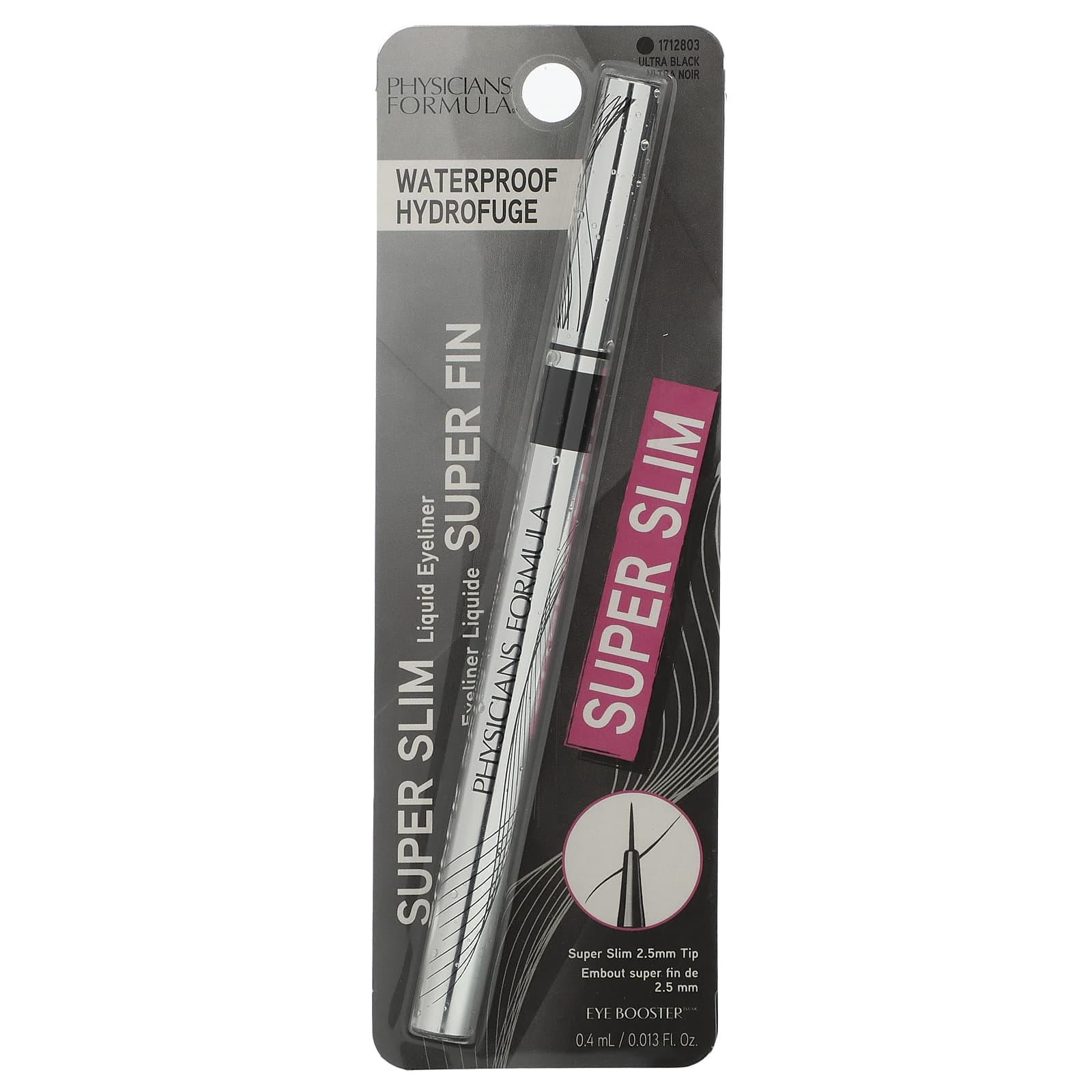 Physicians Formula, Super Slim Liquid Eyeliner, 1712803 Ultra Black, 0.013 fl oz (0.4 ml) - Image 2