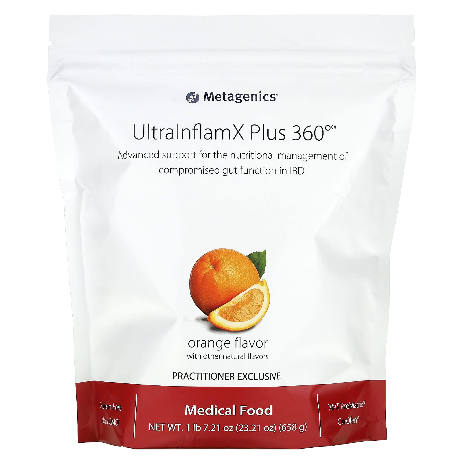 Metagenics, UltralnflamX Plus 360°, Medical Food, Orange, 23.21 oz (658 g) - Image 1